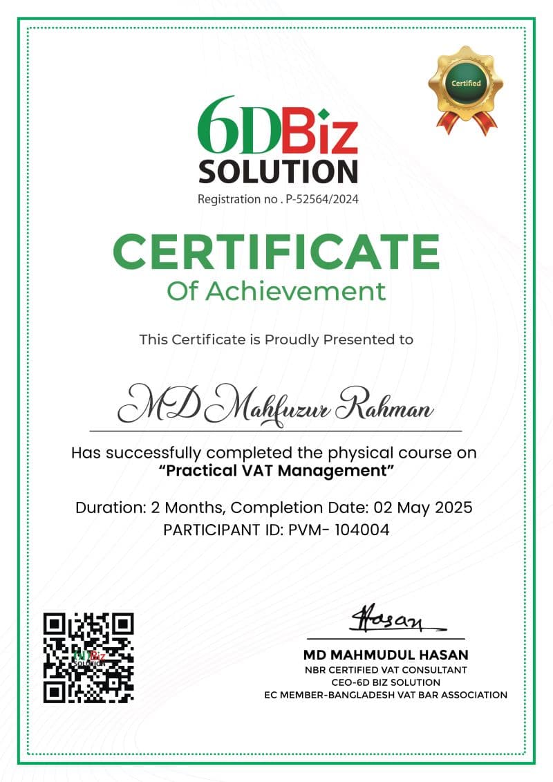 Practical VAT Management Certificate